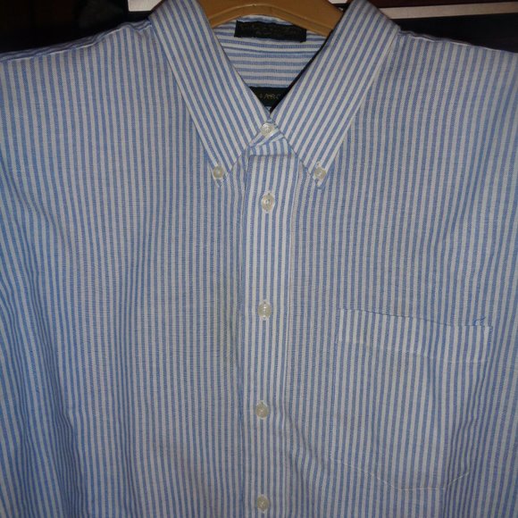 HILL AND ARCHER MENS DRESS SHIRT-SZ 18,34/35-BEAUTIFUL PIN STRIPE - Picture 2 of 5